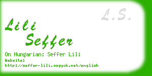 lili seffer business card